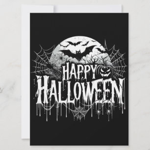 Vintage-Happy-Halloween-Kunst Feiertagskarte
