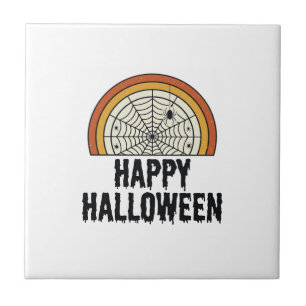 Vintage-Happy-Halloween-Spinnennetz-Vektordesign_1 Fliese