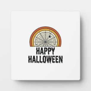 Vintage-Happy-Halloween-Spinnennetz-Vektordesign_1 Fotoplatte