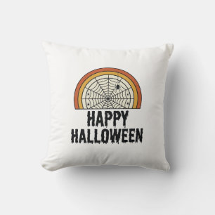 Vintage-Happy-Halloween-Spinnennetz-Vektordesign_1 Kissen