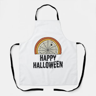 Vintage-Happy-Halloween-Spinnennetz-Vektordesign_1 Schürze