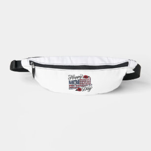 Vintage Happy Memorial Day Mohnflagge-Shirt-Design Bauchtasche
