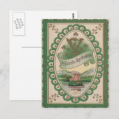 Vintage Harfe der Erin St Patrick's Day Card Postkarte (Vorne/Hinten)