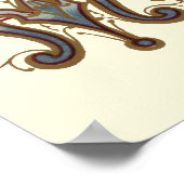 Vintage Harfenmusik Poster (Ecke)