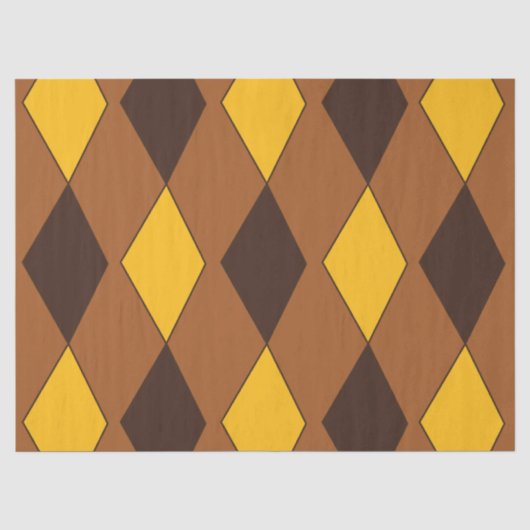 Vintage-Harlekin-Diamantmuster Seidenpapier (Vorderseite)