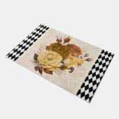 Vintage Harlequin Garden Rose Fußmatte (Schrägansicht)