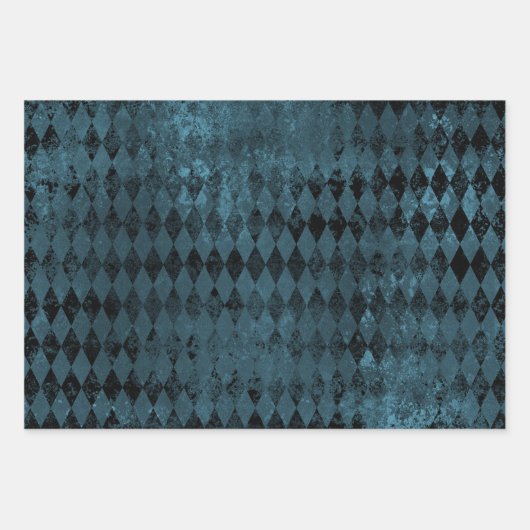 Vintage Harlequin-Muster Geschenkpapier Set (Vorderseite 2)