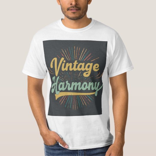 Vintage Harmonie des Logos T-Shirt (Vorderseite)