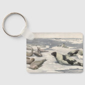 Vintage Harp-Siegel von Louis Futes Schlüsselanhänger (Rückseite)