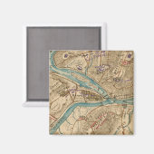 Vintage Harpers Ferry Civil War Map 1862 Magnet (Vorderseite/Rückseite)