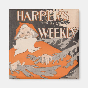 Vintage Harper's Weekly Christmas 1894 Magnet