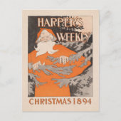 Vintage Harper's Weekly Christmas 1894 Postkarte (Vorderseite)