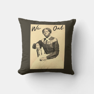 Vintage Harriet Tubman - Wir sind draußen - Schwar Kissen