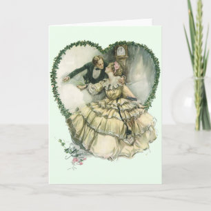 Vintage Harrison Fisher, Weihnachtsbraut und Bräut Feiertagskarte