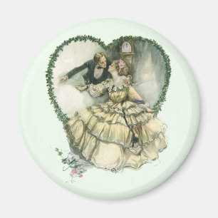 Vintage Harrison Fisher, Weihnachtsbraut und Bräut Magnet