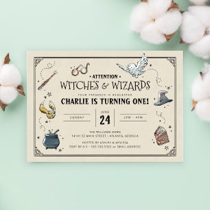 Vintage Harry Potter Einladung zum ersten Geburtst