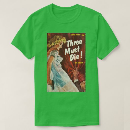 Vintage, hartgepackte Detective Paperback Cover 14 T-Shirt (Design vorne)