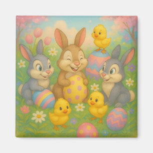 Vintage-Häschen/Osterhase/Oster-Ei/Frühling  Magnet
