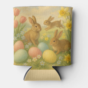 Vintage-Häschen/Osterhase Osterei/Frühling Dosenkühler