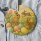 Vintage-Häschen/Osterhase/Ostern   Button (Beispiel)