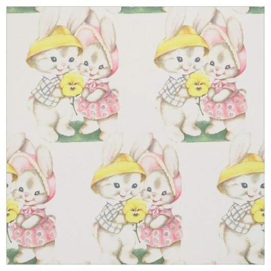 Vintage Häschen Ostern Stoff (Muster)