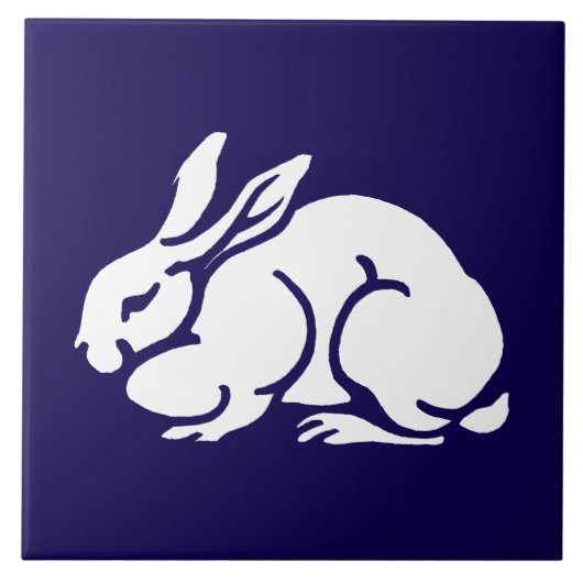 Vintage-Hase Fliese (Vorderseite)