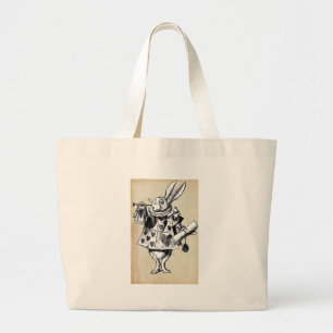Vintage-Hase in Herzen Jumbo Stoffbeutel