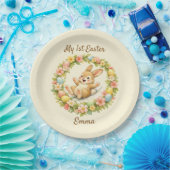 Vintage Hase Mein erstes Ostern Pappteller (Party)