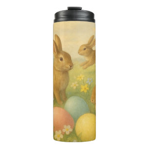Vintage-Hase/Osterhase/Frühling  Thermosbecher