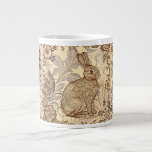 Vintage-Hase, Süßer Hase mit Blumenmuster Jumbo-Tasse