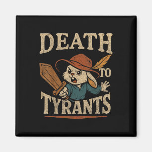 Vintage-Hase Tod den Tyrannen Retro 90er  Magnet