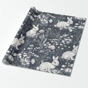 Vintage-Hasen-Frühlings-Toile-Muster Geschenkpapier