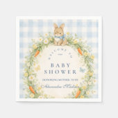 Vintage-Hasen-Garten-Baby-Party Serviette (Vorderseite)