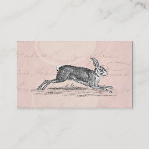 Vintage-Hasen-Illustration - Hasen Visitenkarte