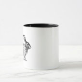 Vintage Hasen-Kaninchen-Tasse Schwarz-Weiß Tasse (Zentrum)