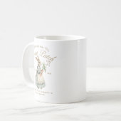 Vintage-Hasen-Karotten-Beet Kaffeetasse (Vorderseite Links)