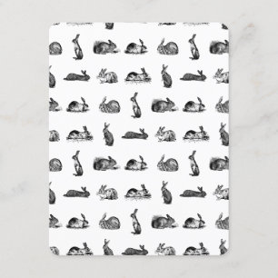 Vintage-Hasen Klassische Kaninchen INDIVIDUELLE HI Einladung