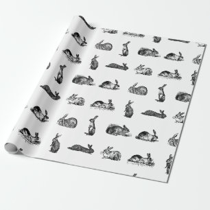 Vintage-Hasen Klassische Kaninchen INDIVIDUELLE HI Geschenkpapier