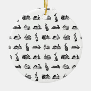 Vintage-Hasen Klassische Kaninchen INDIVIDUELLE HI Keramik Ornament