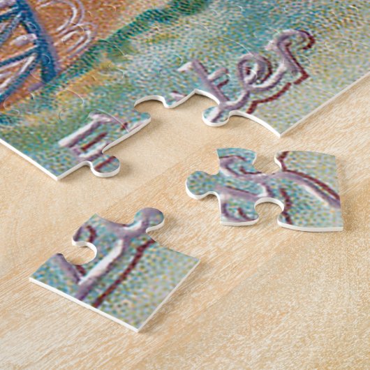 Vintage Hasen mit Ostereiern Puzzle (Seite)