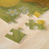 Vintage-Hasen-Oster-Ei/Frühling-Fleece Puzzle (Seite)