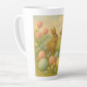 Vintage-Hasen-Oster-Ei/Frühling  Milchtasse (Linke Ecke)
