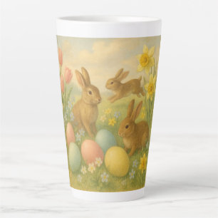 Vintage-Hasen-Oster-Ei/Frühling  Milchtasse