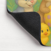 Vintage-Hasen-Oster-Ei/Frühling Mousepad (Ecke)