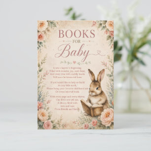 Vintage-Hasenbuch: Neues Kapitel beginnt - Babypar Begleitkarte