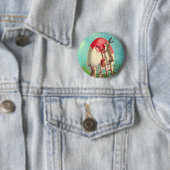 Vintage-Hasenmalerei Ostereier Button (Beispiel)