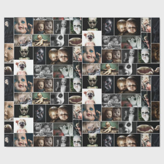 Vintage Haunted Dolls Wrapping Paper Geschenkpapier