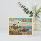 Vintage Hauptreise Postkarte (Stehend Vorderseite)