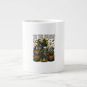 Vintage Hauptsaison Halloween Skeletter Retro Jumbo-Tasse