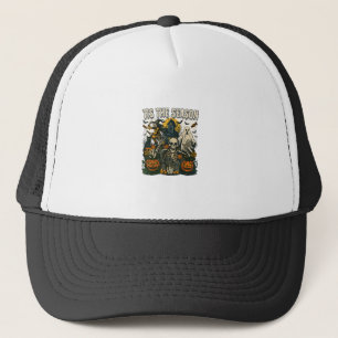 Vintage Hauptsaison Halloween Skeletter Retro Truckerkappe